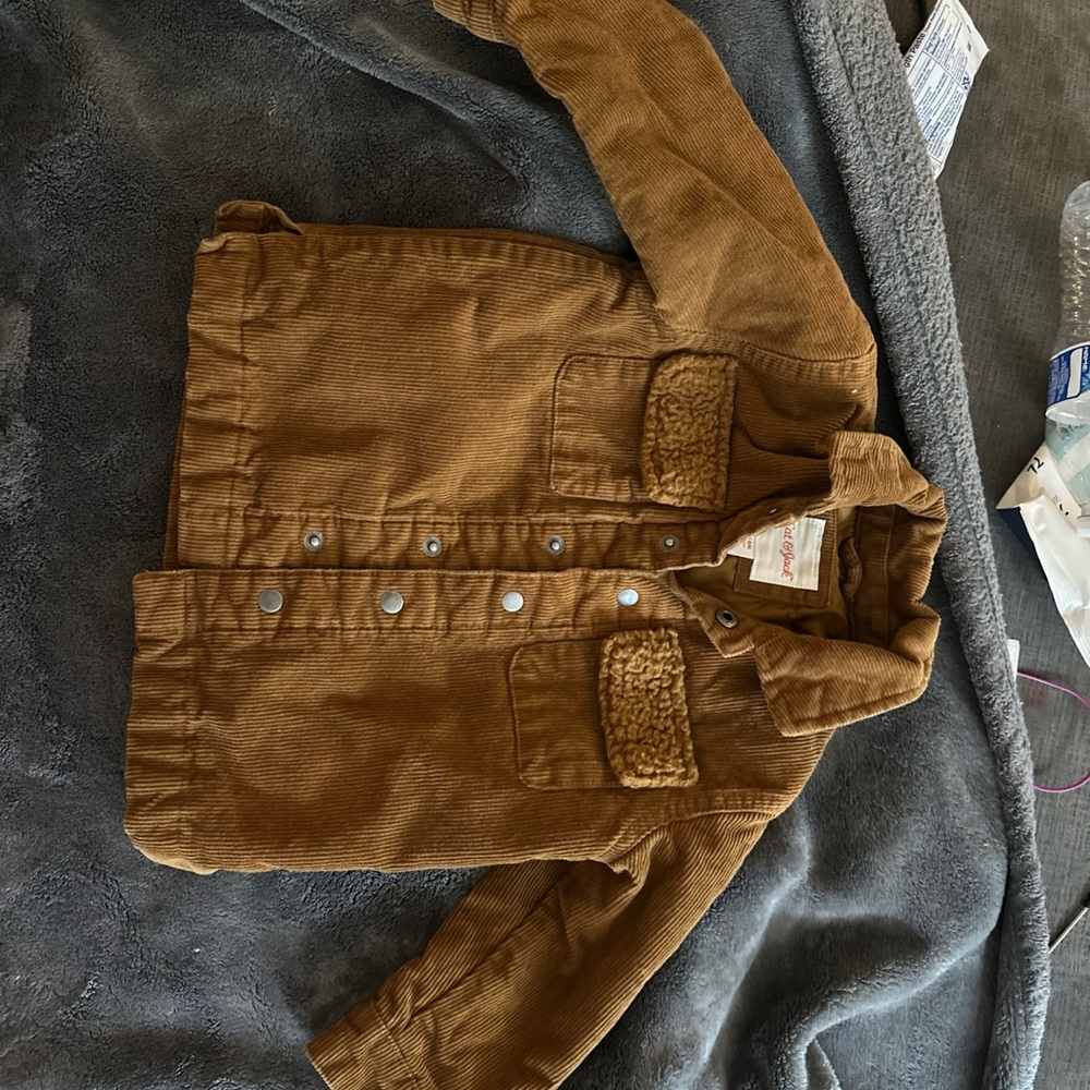Cat & Jack Brown Corduroy Sherpa-Trim Jean Jacket